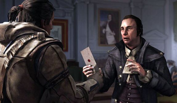 Connor conspires with Samuel Adams in the video game Assassin&#39;s Creed III. 