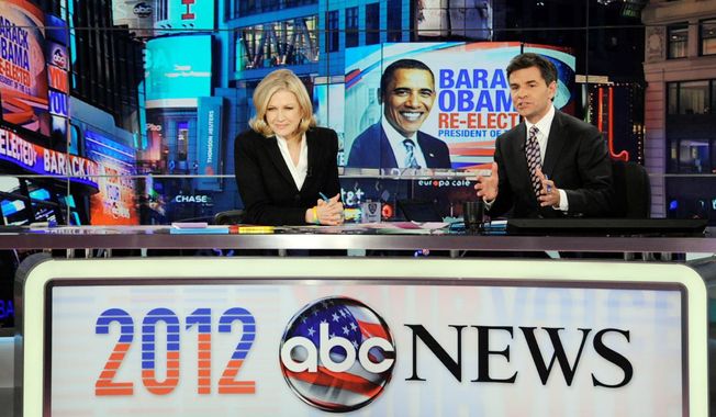 Veterans Diane Sawyer and George Stephanopoulos co-anchored election night coverage for ABC News on Tuesday. (Associated Press)