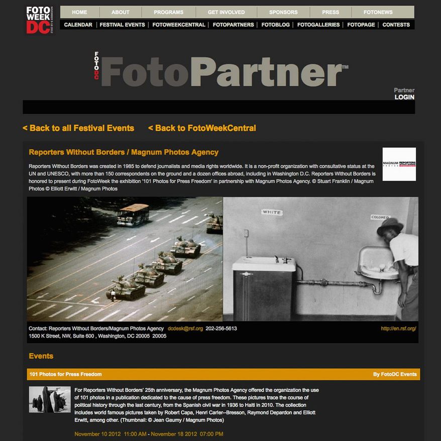The fifth annual FotoWeekDC opens Friday, featuring the city's best photography and photojournalism as well as corresponding seminars, lectures, educational workshops and hip parties among the exhibition venues throughout the city.