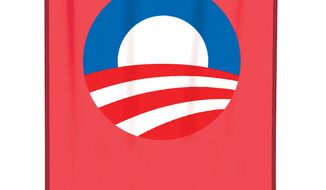 Illustration Obama&#x27;s Socialist Flag by Alexander Hunter for The Washington Times