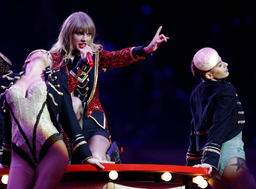 US singer Taylor Swift performs during the 2012 MTV European Music Awards show at the Festhalle in Frankfurt, central Germany, Sunday, Nov. 11, 2012. (AP Photo/Michael Probst)