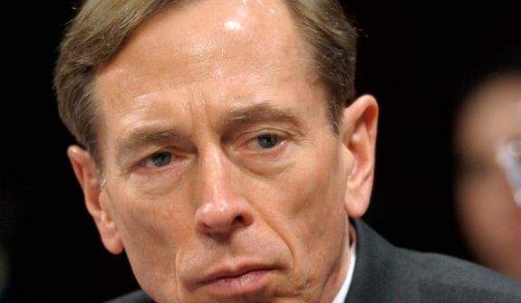 ** FILE ** CIA Director David H. Petraeus testifies on Feb. 2, 2012, on Capitol Hill in Washington. (Associated Press)