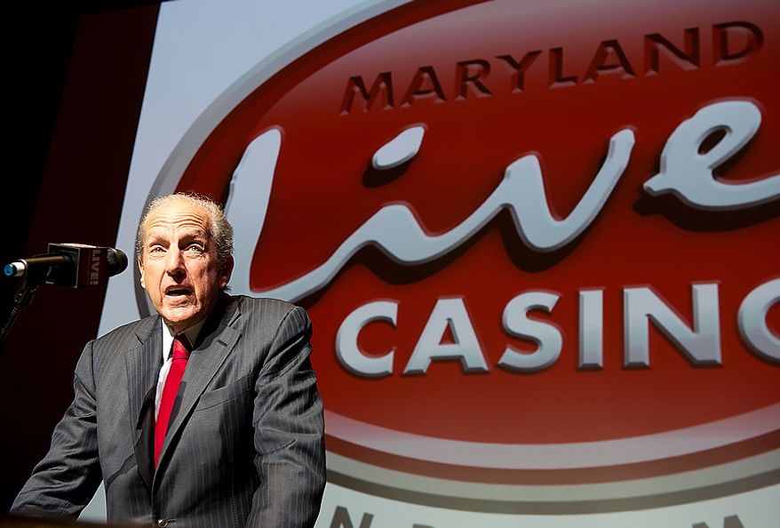 David Cordish with The Cordish Company announces plans for the Mayrland Live! Casino at Arundel Mills Mall in Hanover, Md. to add live table games and 24-hour gambling at a press conference Wednesday, Nov. 14, 2012. Approximately 150 table games will be added to the casino floor, including Black Jack, Roulette, Craps, Sic Bo and Baccarat. The casino is prepared to immediately start the modifications necessary to bring in the new games, with the hope that they will be in place by the spring. (Barbara L. Salisbury/The Washington Times)