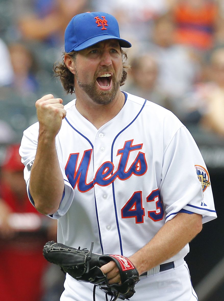R.A. Dickey is the first knuckleballer to win a Cy Young award. (AP Photo/Paul J. Bereswill, File)