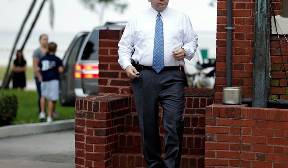 Dr. Scott Kelley, husband of Jill Kelley, leaves the family home Thursday, Nov 15, 2012, in Tampa, Fla. Jill Kelley is identified as the woman who allegedly received harassing emails from Gen. David Petraeus&#39; paramour, Paula Broadwell. (AP Photo/Chris O&#39;Meara)