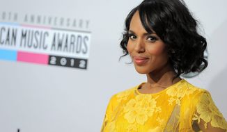 ** FILE ** Kerry Washington arrives at the 40th Anniversary American Music Awards on Sunday, Nov. 18, 2012, in Los Angeles. (Photo by Jordan Strauss/Invision/AP)