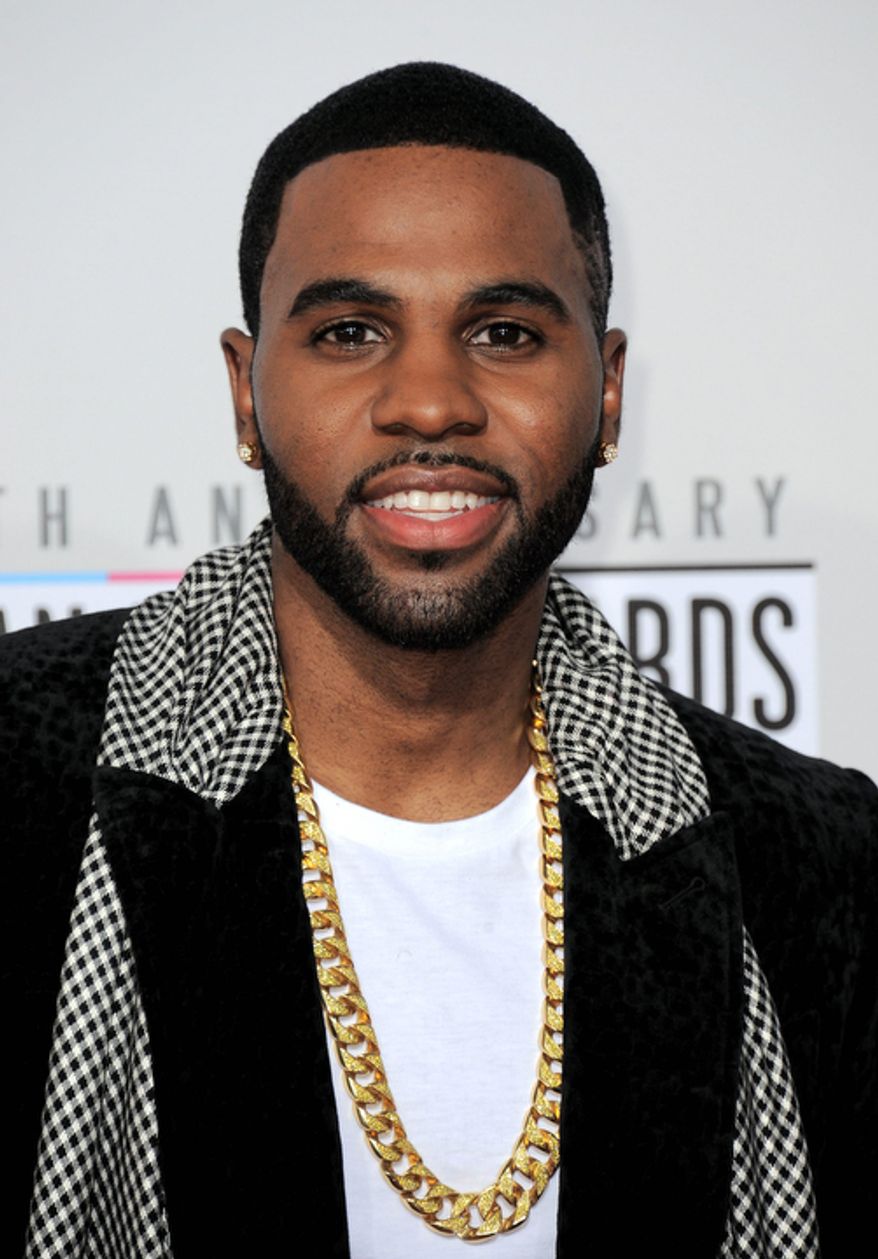 Jason Derulo arrives at the 40th Anniversary American Music Awards on Sunday, Nov. 18, 2012, in Los Angeles. (Photo by Jordan Strauss/Invision/AP)
