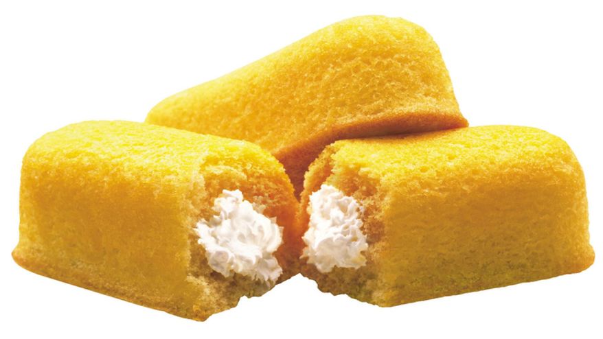 **FILE** This 2003 photo originally released by Interstate Bakeries Corporation shows Twinkies cream-filled snack cakes. Twinkies first came onto the scene in 1930 and contained real fruit until rationing during World War II led to the vanilla cream Twinkie. (Associated Press/Interstate Bakeries Corporation via PRNewsFoto)