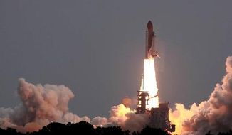 Space shuttle Atlantis blasts off for last time