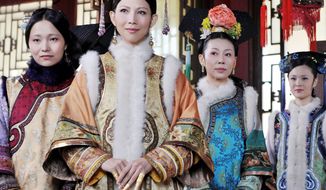 Sun Li (second from left) stars in “The Legend of Zhen Huan,” which has captivated viewers in Taiwan but the TV show&#39;s emphasis on the dark side of human nature has made it less popular with cultural authorities in China. (Associated Press)