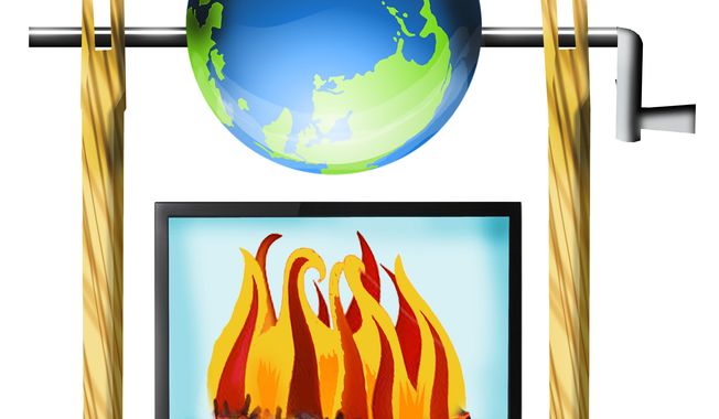 Illustration Global Warming by John Camejo for The Washington Times
