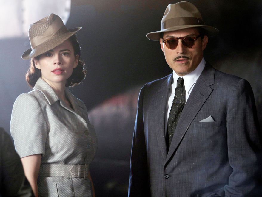 Hayley Atwell plays a Russian emigre in pre-World War II Paris recruited as a spy by a British agent played by Rufus Sewell in “Restless.” Michelle Dockery of “Downton Abbey” is also in the cast of the Sundance Channel original miniseries. (Sundance Channel via Associated Press)