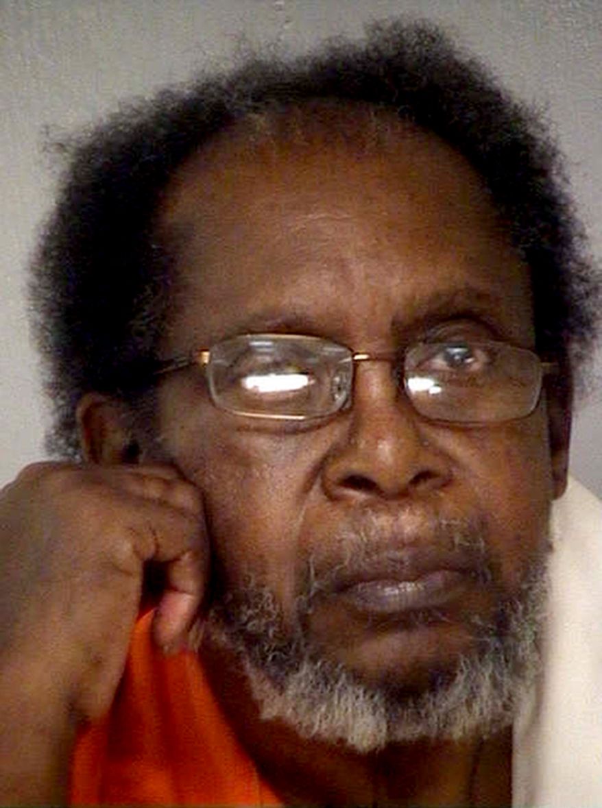 Frank Louis Reeves, of Macon, Ga., seen here in a photo by the Bibb County (Ga.) Jail, was arrested for shooting and killing 65-year-old Linda Hunnicutt on Dec. 4, 2012, at a gas station after her vehicle bumped into Reeves' motorized wheelchair, authorities said. (Associated Press/Bibb County Jail)
