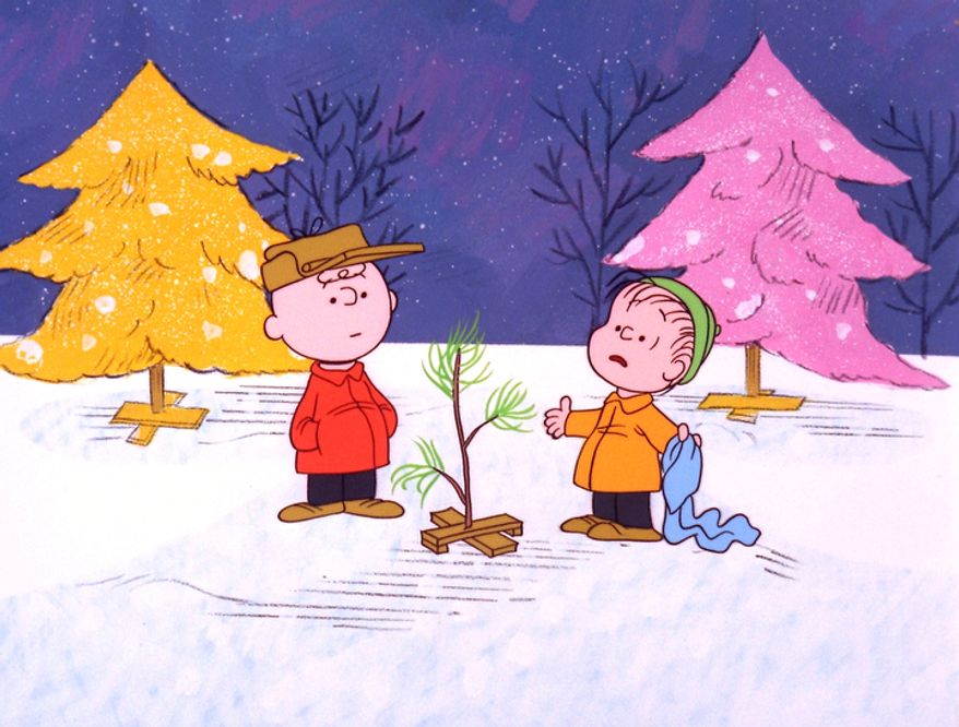 Charlie Brown and Linus appear in a scene from "A Charlie Brown Christmas," a television special based on the "Peanuts" comic strip by Charles M. Schulz. (AP Photo/ABC, copyright 1965 by United Feature Syndicate Inc.)