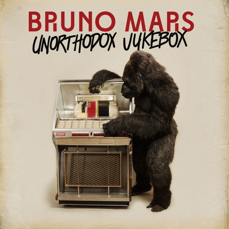 This undated publicity photo provided by Atlantic Records shows the cover of Bruno Mars' new album, "Unorthodox Jukebox." (AP Photo/Atlantic Records)