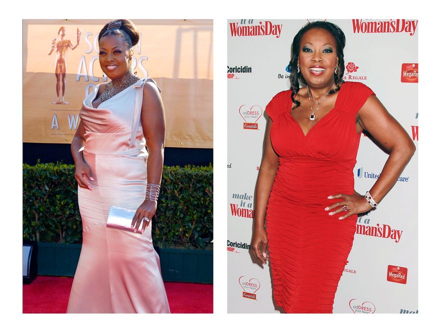 **FILE** This combo image made of file photos from Feb. 5, 2005 in Los Angeles (left) and Feb. 15, 2012 in New York shows TV personality Star Jones. (Associated Press)