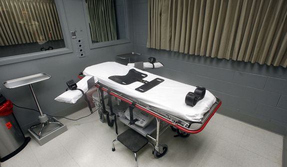 **FILE** The execution room at the Oregon State Penitentiary in Salem, Ore., is seen here on Nov. 18, 2011. (Associated Press)