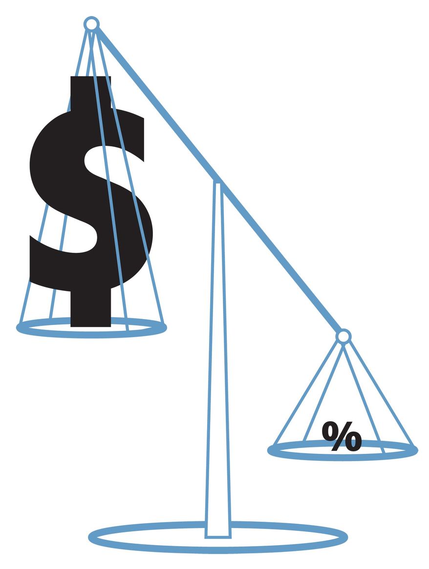 Illustration Tipping the Scales by Greg Groesch for The Washington Times