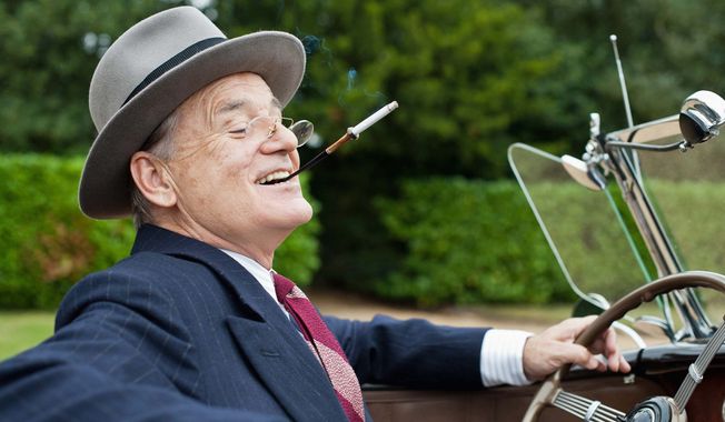 Bill Murray plays President Franklin D. Roosevelt, who takes on a new mistress and entertains King George VI at his rustic hideaway in “Hyde Park on Hudson.” (Focus Features via Associated Press)