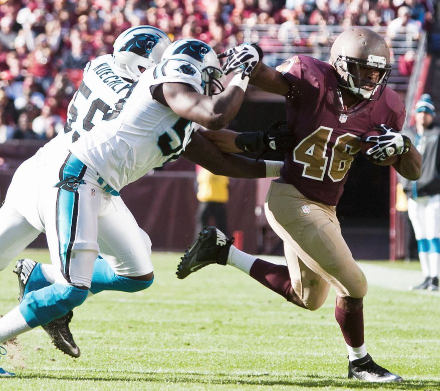 Alfred Morris was selected this year in the sixth round out of Florida Atlantic. Through 14 games, he has rushed for 1,322 yards, which is tops among NFL rookies. (Craig Bisacre/The Washington Times)