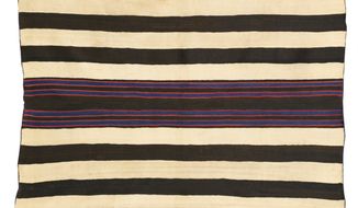A Navajo man&#x27;s wearing blanket from the museum-quality collection of the late singer Andy Williams is slated to go to auction next year. (AP Photo/Sotheby&#x27;s)