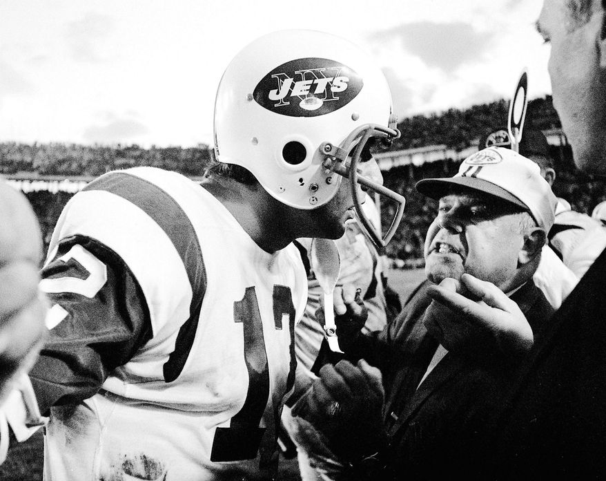 Joe Namath vowed that the New York Jets would beat the heavily favored Baltimore Colts in Super Bowl III, then backed up his words. (AP Photo)