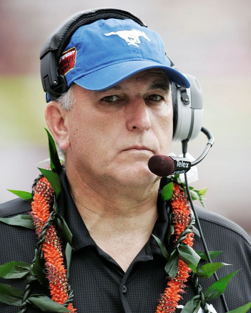 associated press
June Jones guided Hawaii to a perfect season in 2007, then left for SMU after what he thought were unfulfilled promises to upgrade athletic facilities.