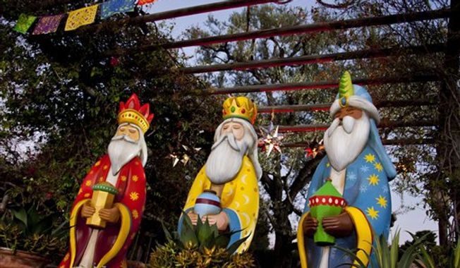 ** FILE ** This January 2012 publicity photo provided by Disneyland shows figures representing the Three Kings at a Three Kings Day celebration at the theme park in Anaheim, Calif. (AP Photo/Disneyland)