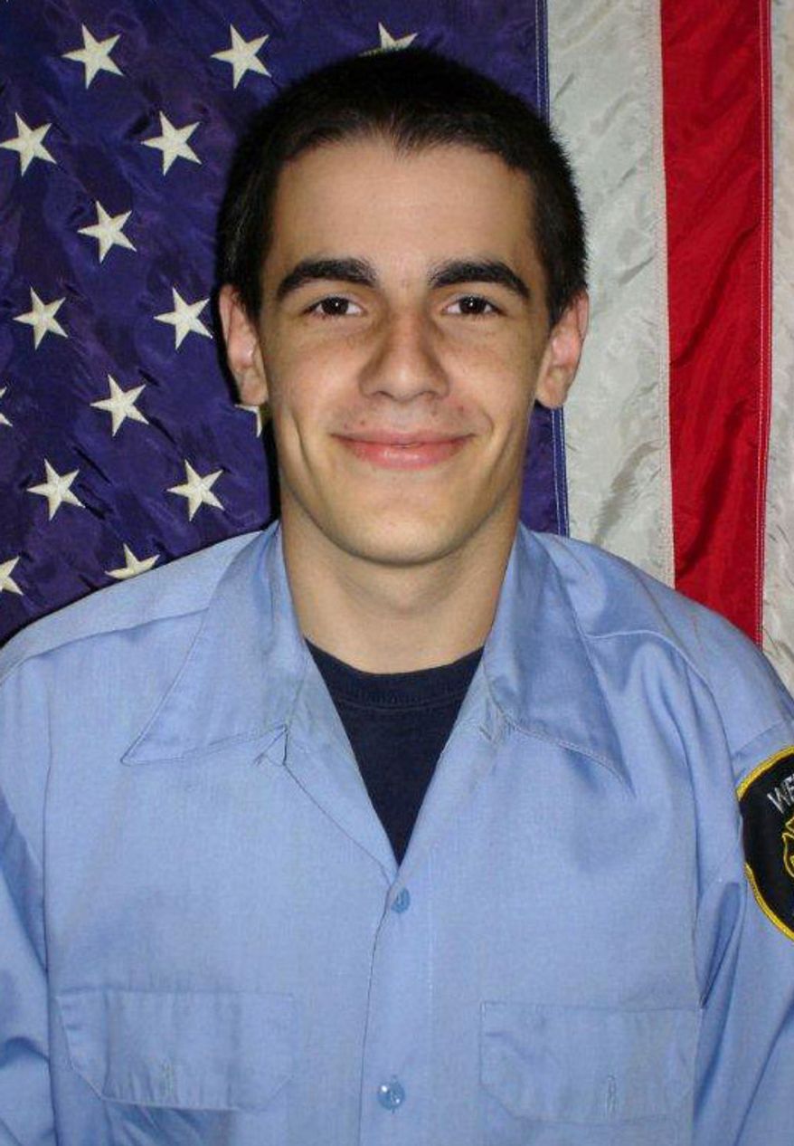 Firefighter Tomasz Kaczowka, 19, was killed when gunman William Spengler, 62, lured first responders into a death trap before dawn on Monday, Dec. 24, 2012. (AP Photo/West Webster Fire Department)