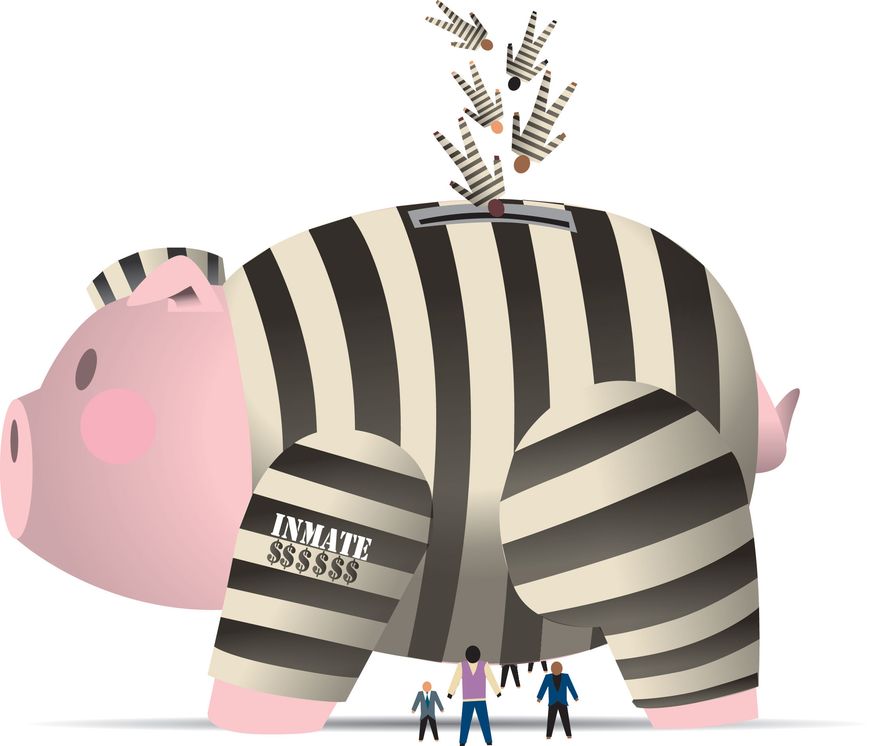 Illustration Criminal Justice Reform by Linas Garsys for The Washington Times