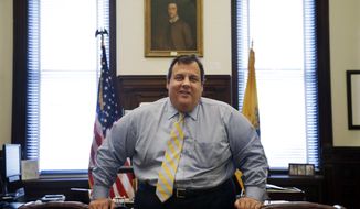 New Jersey Gov. Chris Christie, pictured in his office at the Statehouse in Trenton, N.J., on Friday, Jan. 4, 2013,  has earned nearly universal praise for his handling of Superstorm Sandy, the state&#39;s worst natural disaster. (AP Photo/Mel Evans)