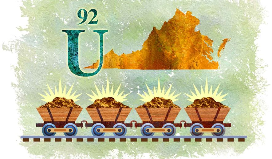 Illustration Virginia's Uranium by Greg Groesch for The Washington Times