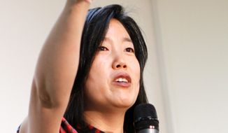 &quot;Our educators, our kids and our families are forced to operate in a ridiculous bureaucracy,&quot; Michelle Rhee, here in 2011, said Monday after StudentsFirst released a report card on education policies. (Associated Press)