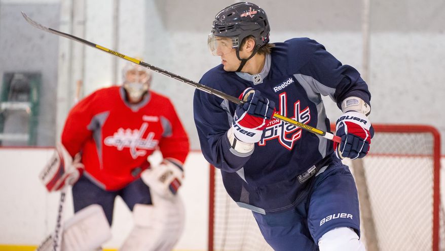Capitals captain Alex Ovechkin played 31 games for Dynamo Moscow during the NHL lockout, compiling 19 goals and 21 assists. The 48-game regular season is expected to start Saturday, Jan. 19. (Andrew Harnik/The Washington Times)