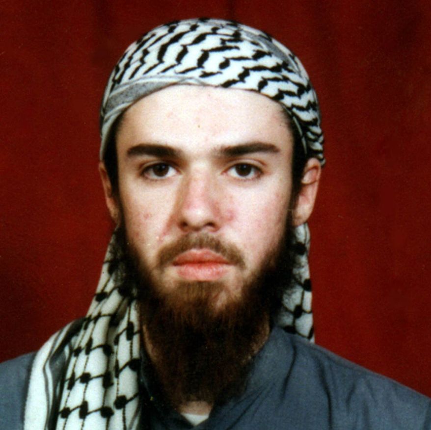 ** FILE ** This undated file photo obtained from a religious school where he studied for five months in Bannu, near Islamabad, Pakistan, shows American-born Taliban fighter John Walker Lindh. (AP Photo/File)
