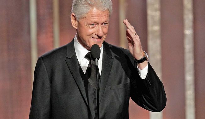 Former President Bill Clinton is everywhere these days, Sunday night&#x27;s Golden Globe Awards. (Associated Press)