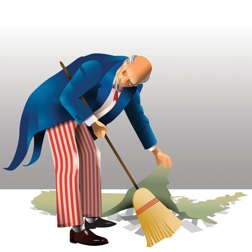 Illustration Budget by Linas Garsys for The Washington Times