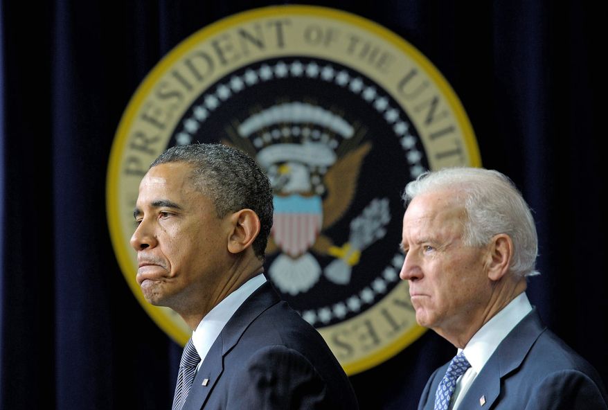 &quot;This is our first task as a society, keeping our children safe,&quot; President Obama said Wednesday as he and Vice President Joseph R. Biden announced their legislative and executive agenda to curb gun violence in America. (Associated Press)