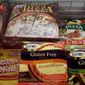 This photo from Nov. 11, 2008, shows gluten-free frozen pizza, one of hundreds of items at Gluten Free Trading Co. in Milwaukee. (Associated Press)