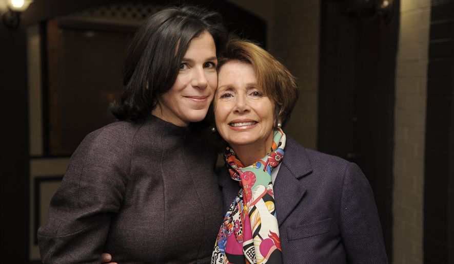 Alexandra Pelosi (left), director of the HBO documentary film &quot;Fall to Grace,&quot; poses with her mother, House Minority Leader Nancy Pelosi, before a screening of the movie at the 2013 Sundance Film Festival on Friday, Jan. 18, 2013, in Park City, Utah. (Chris Pizzello/Invision/AP) ** FILE **
