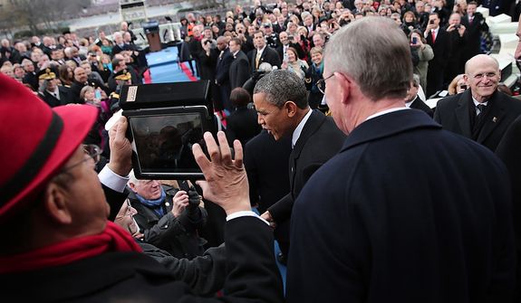U.S. President Barack Obama arrives during the presidential inauguration on the West Front of the U.S. Capitol January 21, 2013 in Washington, DC.   Barack Obama was re-elected for a second term as President of the United States.  (Photo by POOL Win McNamee/Getty Images)