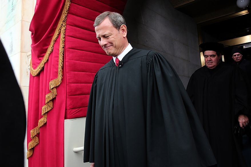 Supreme Court Chief Justice John Roberts arrives during the presidential inauguration on the West Front of the U.S. Capitol January 21, 2013 in Washington, DC. Barack Obama was re-elected for a second term as President of the United States. (Photo by POOL Win McNamee/Getty Images)