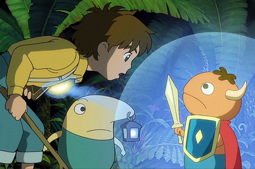 Oliver and Mr. Drippy meet Mitey in the video game Ni no Kuni: Wrath of the White Witch.