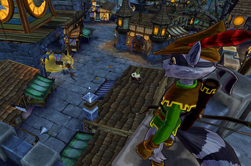 Our master thief explores a 13th century English village in the PlayStation 3 video game Sly Cooper: Thieves in Time.
