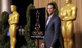 Bradley Cooper, nominated for best actor in a leading role for &quot;Silver Linings Playbook,&quot; arrives at the 85th Academy Awards nominees luncheon at the Beverly Hilton Hotel on Monday, Feb. 4, 2013, in Beverly Hills, Calif. (Chris Pizzello/Invision/AP)