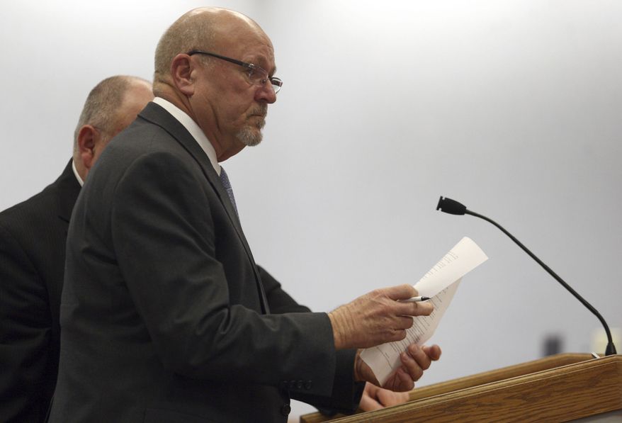 Clare Niederhauser attends a hearing on Tuesday, Feb. 12, 2013, at Second District Court in Layton, Utah. Mr. Niederhauser, who drew support from neighbors after he was arrested for shooting at a suspected burglar who was fleeing his property, apologized during a court appearance for taking matters into his own hands. He made the comments after agreeing to a plea deal that included a reduced charge. He also agreed to pay a $700 fee, take a weapons class and forfeit the weapon he used, a .357-caliber handgun. (AP Photo/Standard-Examiner, Nick Short)