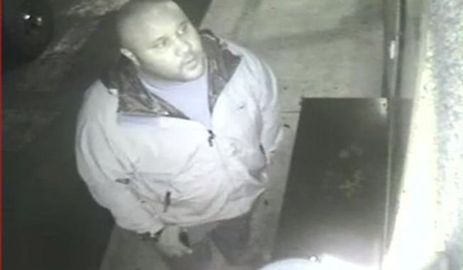 This image provided by the Irvine Police Department shows Christopher Dorner from Jan. 28, 2013, surveillance video at an Orange County, Calif., hotel. More than 100 officers, including SWAT teams, were driven in glass-enclosed snow machines and armored personnel carriers in Big Bear Lake to hunt for this former Los Angeles police officer suspected of going on a deadly rampage to get back at those he blamed for ending his police career. (AP Photo/Irvine Police Department)