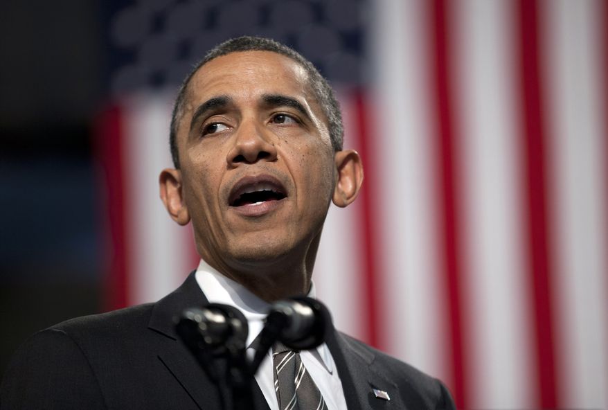 ** FILE ** President Obama speaks at the Hyde Park Academy in Chicago, Feb. 15, 2013. (Associated Press)