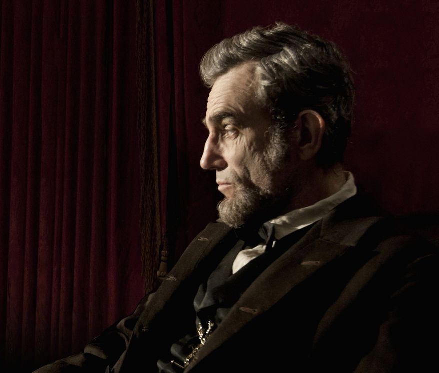 FILE - This publicity film image released by DreamWorks and Twentieth Century Fox shows Daniel Day-Lewis portraying Abraham Lincoln in the film &quot;Lincoln.&quot; Best-picture prospects for Oscar Nominations on Thursday, Jan. 10, 2013, include, ìLincoln,î directed by Steven Spielberg; ìZero Dark Thirty,î directed by Kathryn Bigelow; ìLes Miserables,î directed by Tom Hooper; ìArgo,î directed by Ben Affleck; ìDjango Unchained,î directed by Quentin Tarantino; and ìLife of Pi,î directed by Ang Lee. (AP Photo/DreamWorks, Twentieth Century Fox, David James, file)