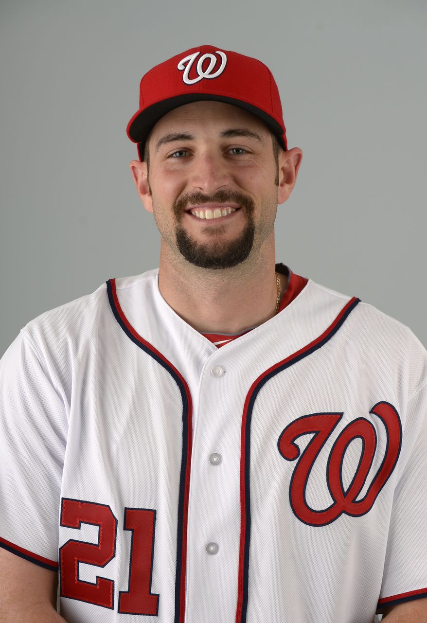 This is a 2013 photo of Bill Bray of the Washington Nationals baseball team. This image reflects the Nationals active roster as of Feb. 20, 2013 when this image was taken.(AP Photo/Phelan M. Ebenhack)